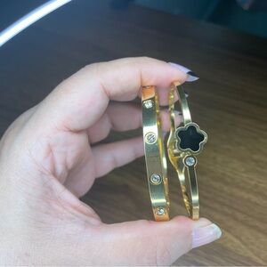 Stainless steel 18k gold plated bracelets